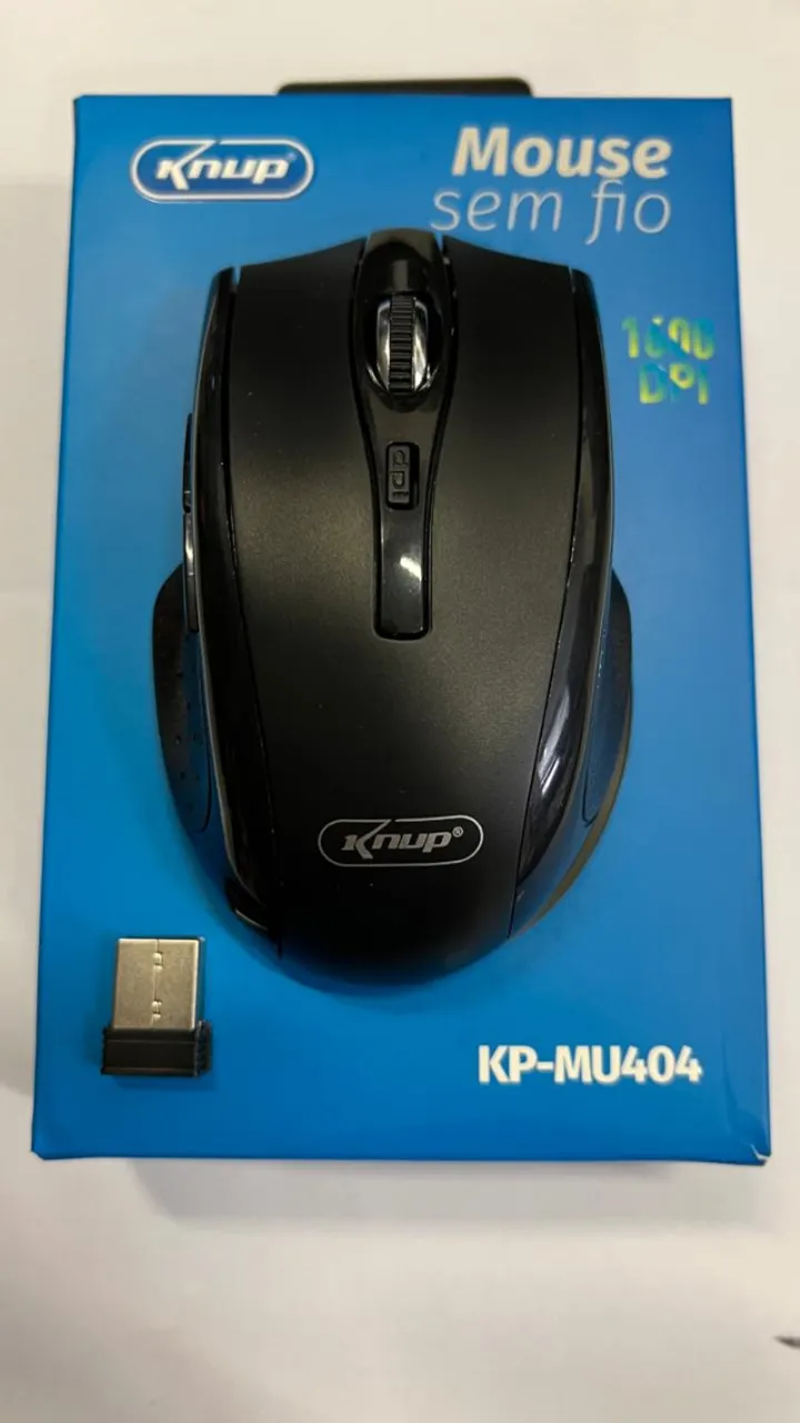 Mouse Sem Fio Knup Kp-mu404 Óptico E Rf 2,4 Ghz Novo