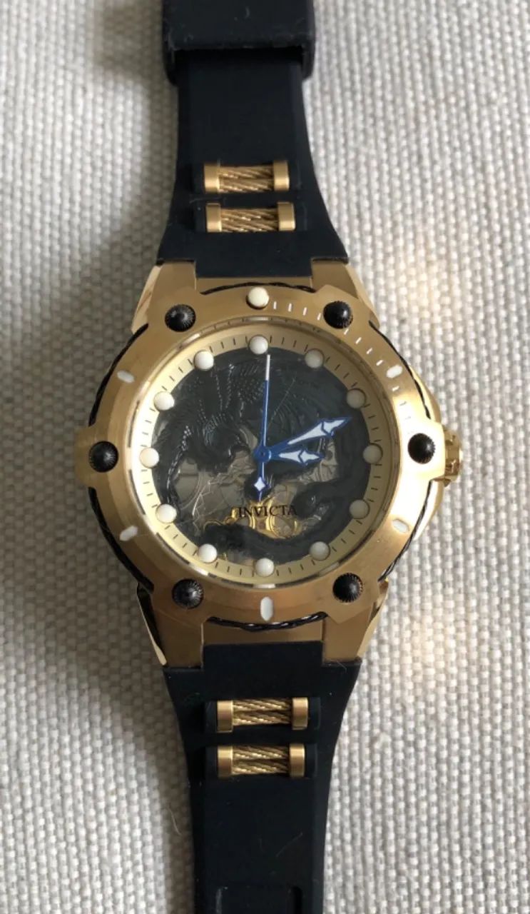 RELÓGIO INVICTA BOLT AUTOMÁTICO BANHADO A OURO 18K SEM USO! - Foto 2