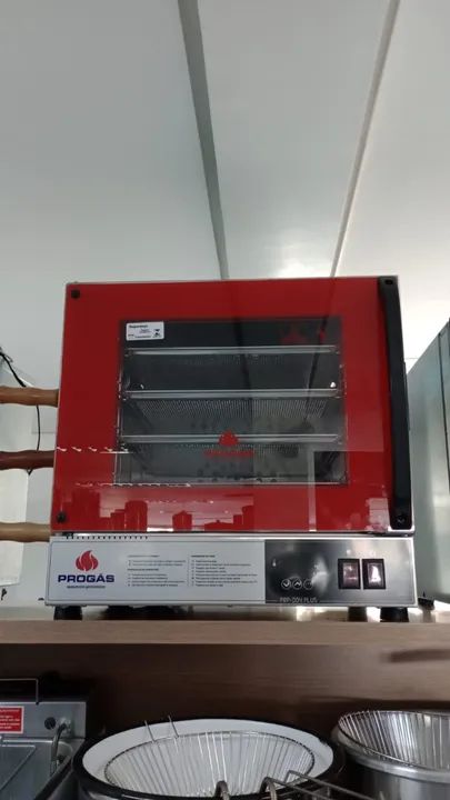 Forno Convecção Turbo Elétrico Vermelho - Progás - Sadi