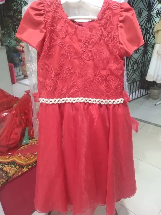 Vestido infantil vermelho