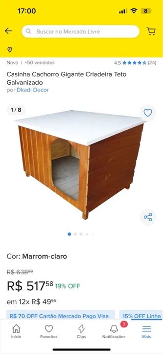 Casinha de cachorro em madeira - Foto 3