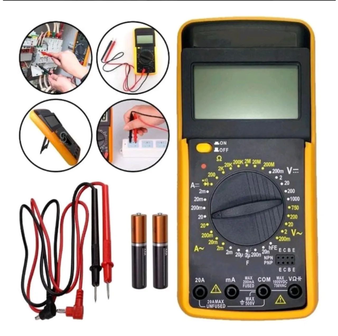 Multímetro C/ Capacímetro Bip Original Digital Profissional LE-1971