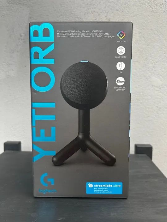 Microfone Logitech Yeti Orb RGB com LIGHTSYNC