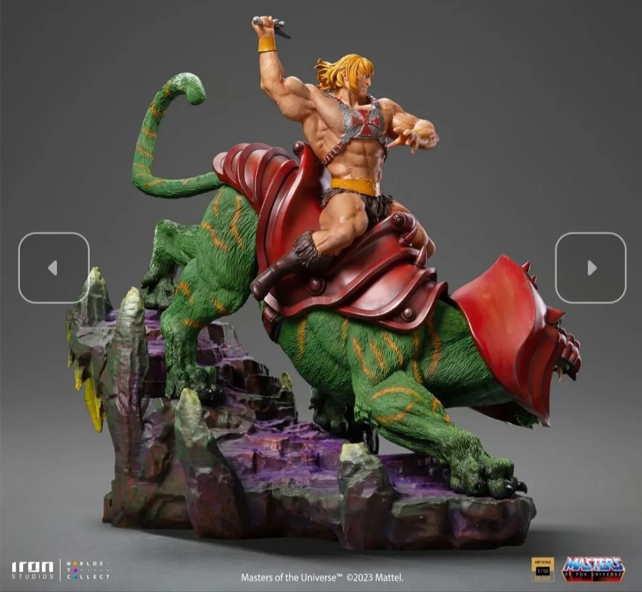 He Man e Battle Cat Deluxe Iron Studios - Foto 3