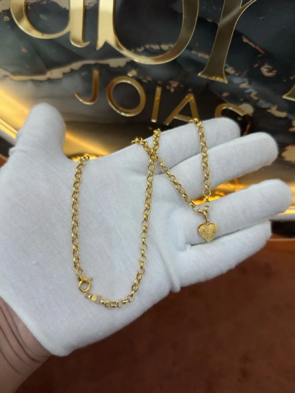 Cordão de ouro elo português + pingente 7.4g novo !!! - Foto 2