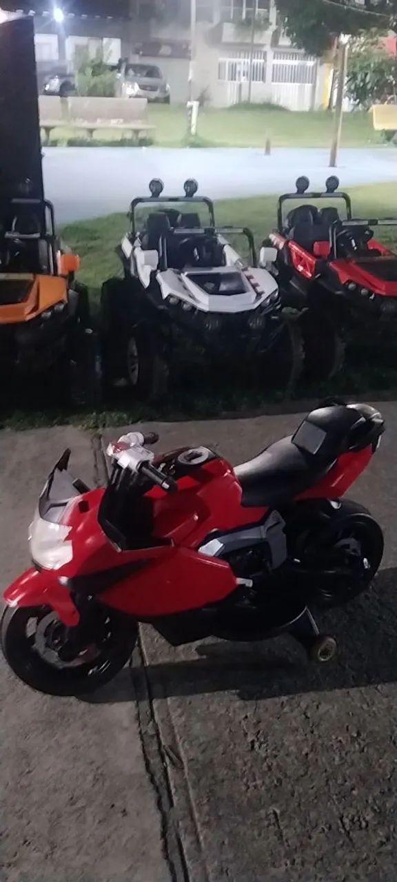 Mini Moto Elétrica Infantil Vermelha - Foto 3