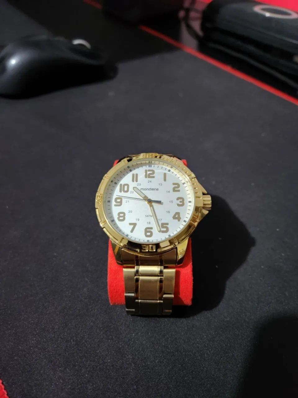 Relógio Mondaine Dourado Original - Foto 2