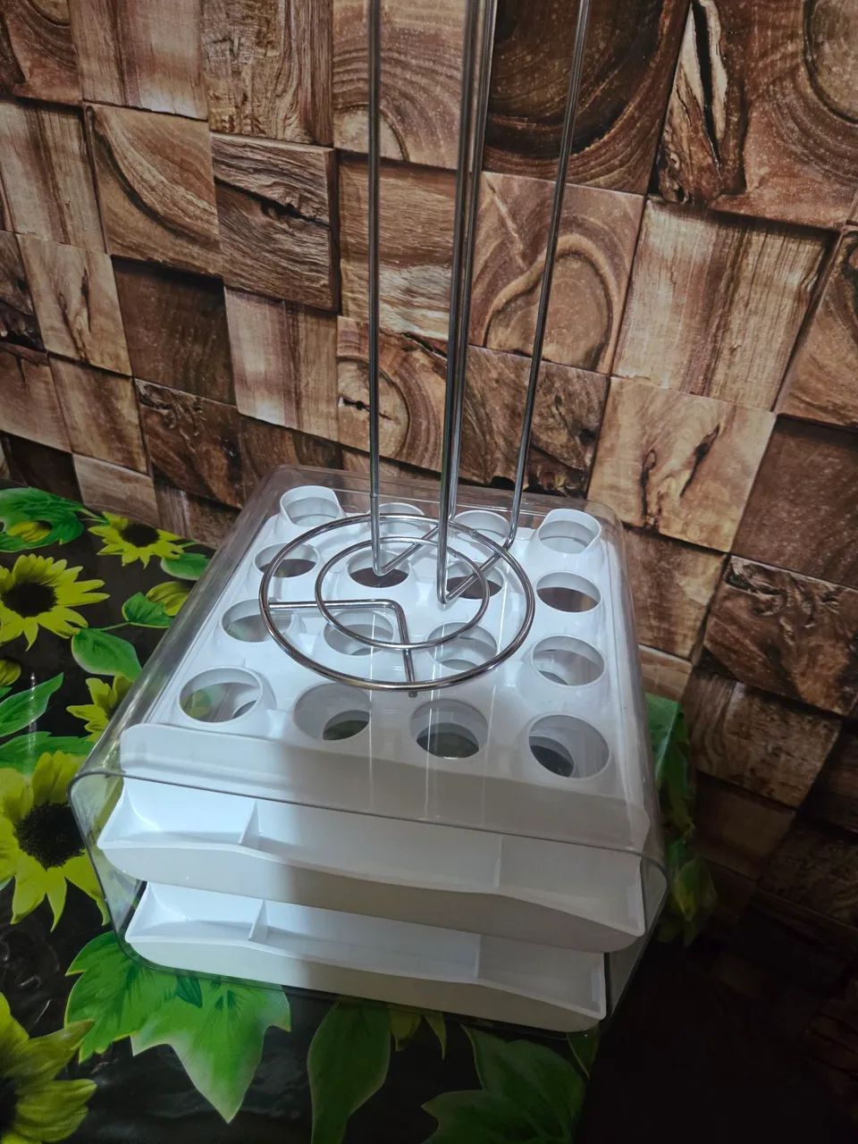 Porta Ovos 2 Andares + Suporte para Papel Toalha - Foto 3