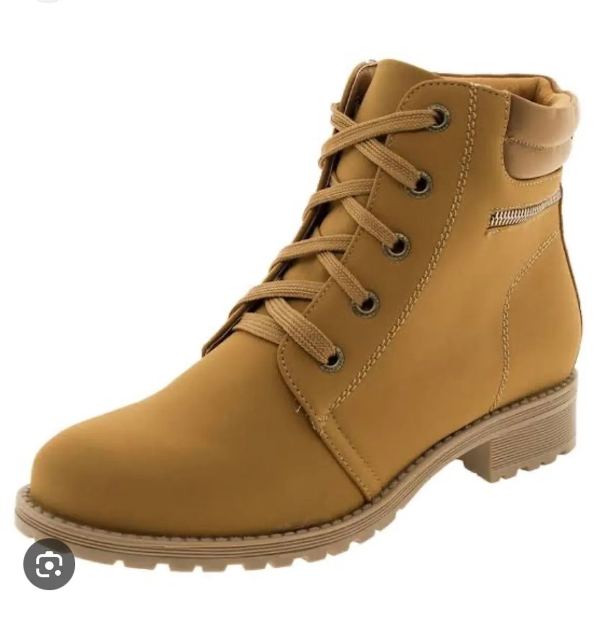 Bota Feminina Coturno Amarelo