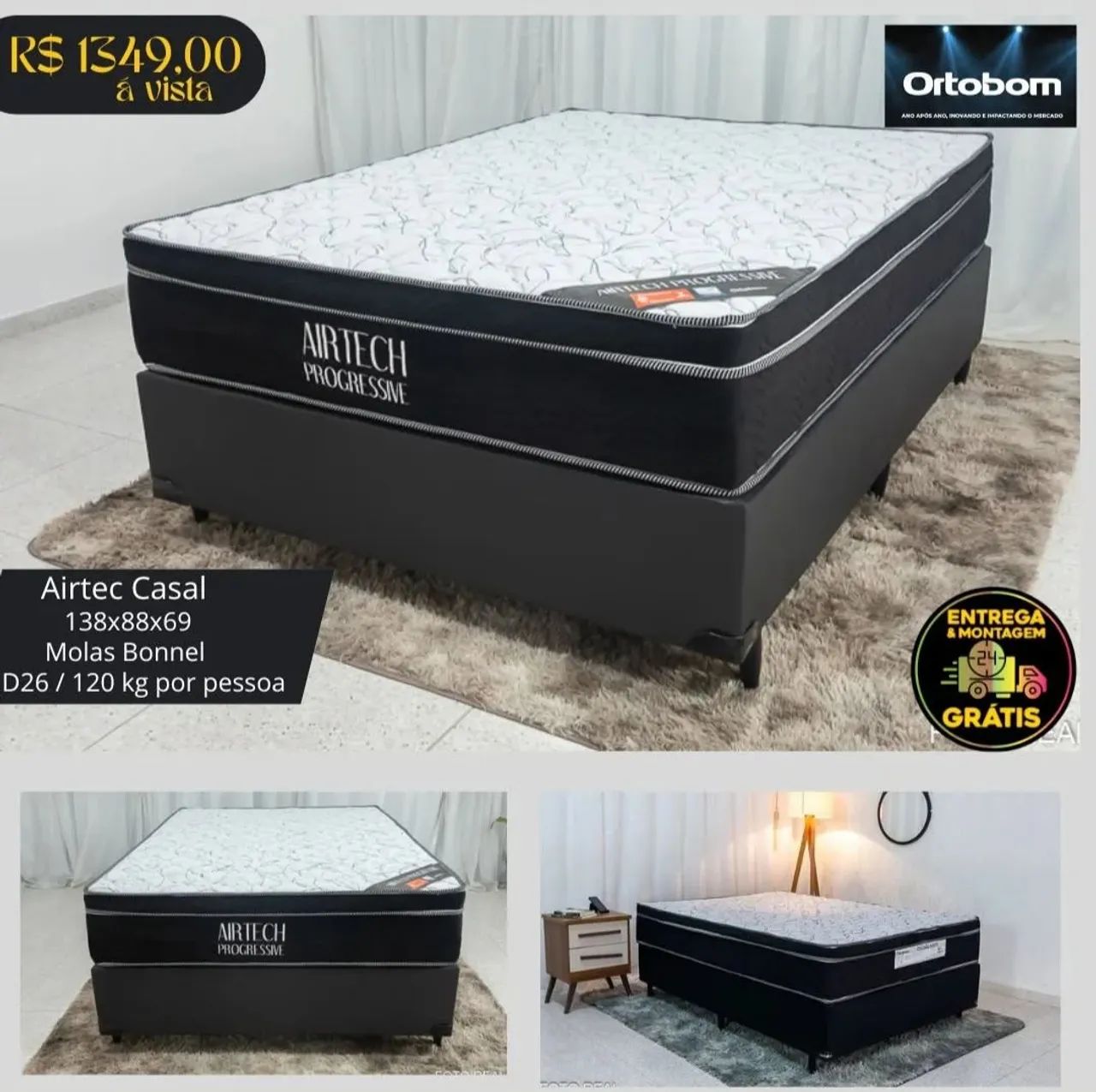 Cama Box Casal Spring Pocket Ortobom - R$1389,00 - Foto 4