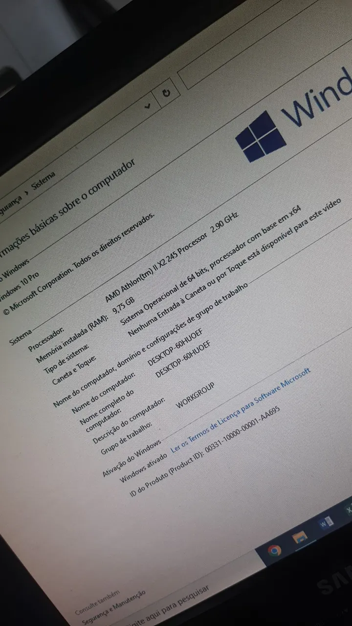 Computador Desktop AMD Athlon II X2 245 - 9.75GB RAM