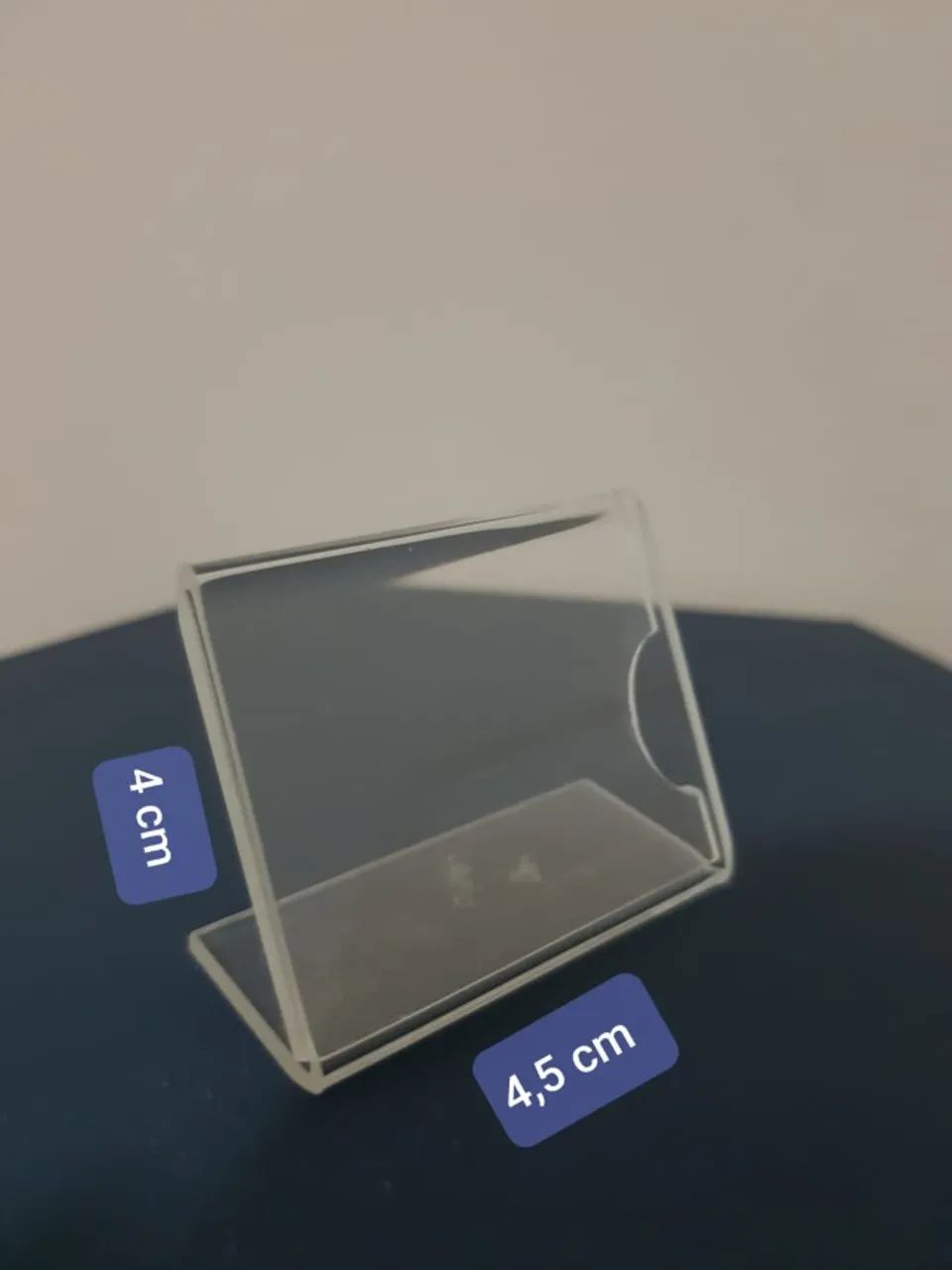 Kit com 20 Porta Etiquetas de Preço de Acrílico 4.5 X 4 cm