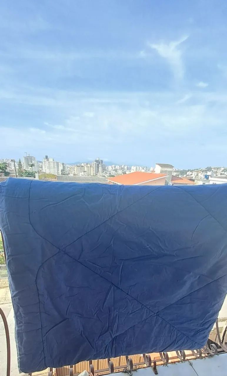 Edredom Casal Azul com Estampa Floral - Foto 2