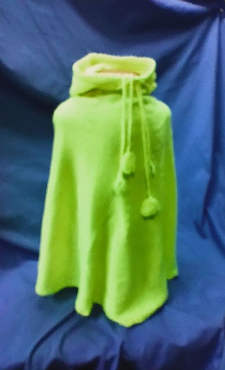 Ponche infantil,de Tricô Verde - Foto 2