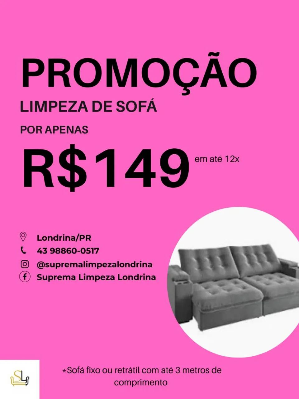 Sofá limpo 
