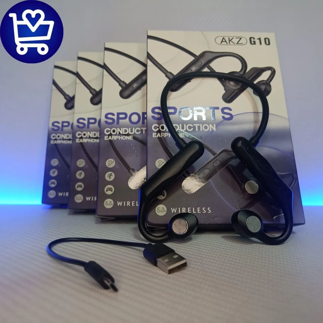 Fones de Ouvido Esportivos AKZ G10 - Condução Óssea - Wireless - Foto 2