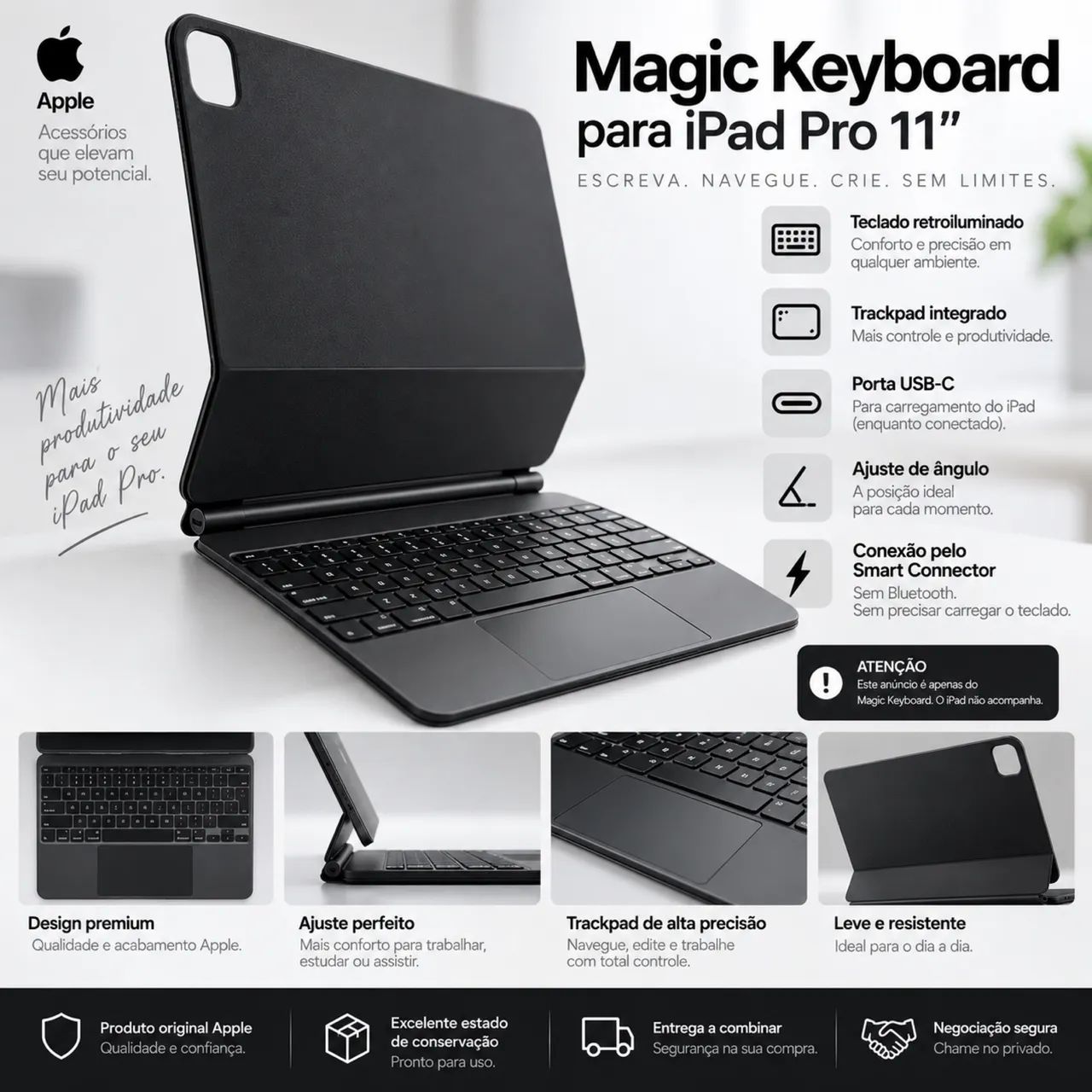 Apple Magic Keyboard para iPad Pro 11? - Original - Foto 3