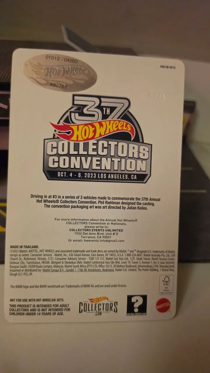 Hot wheels BMW M1 convenção  - Foto 3