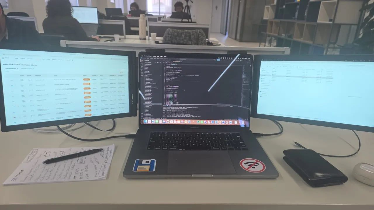 Monitor duplo portátil 