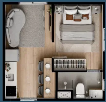 PLANTA 25m²