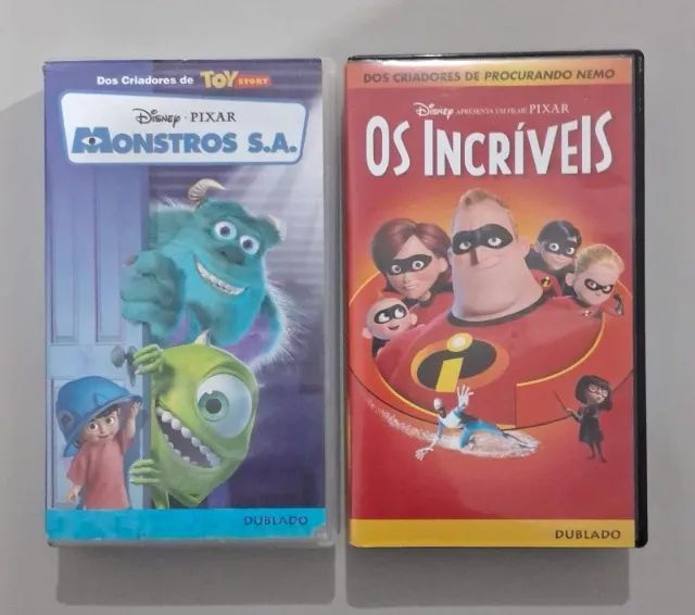 VHS Disney Monstros S.A. e Os Incríveis