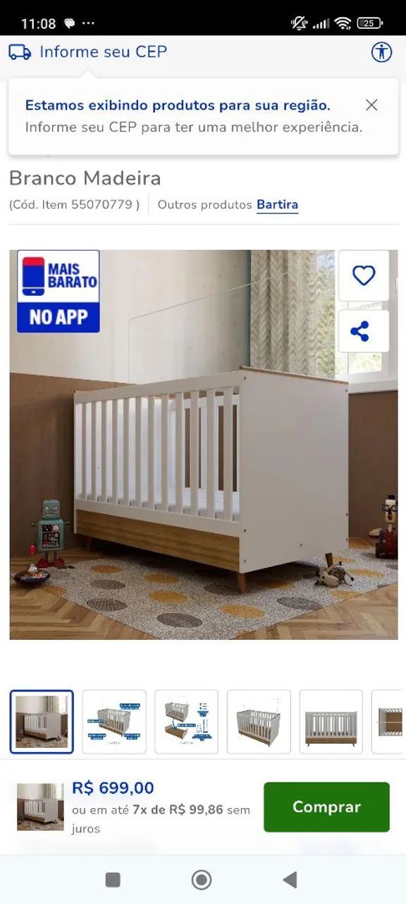 Berço usado