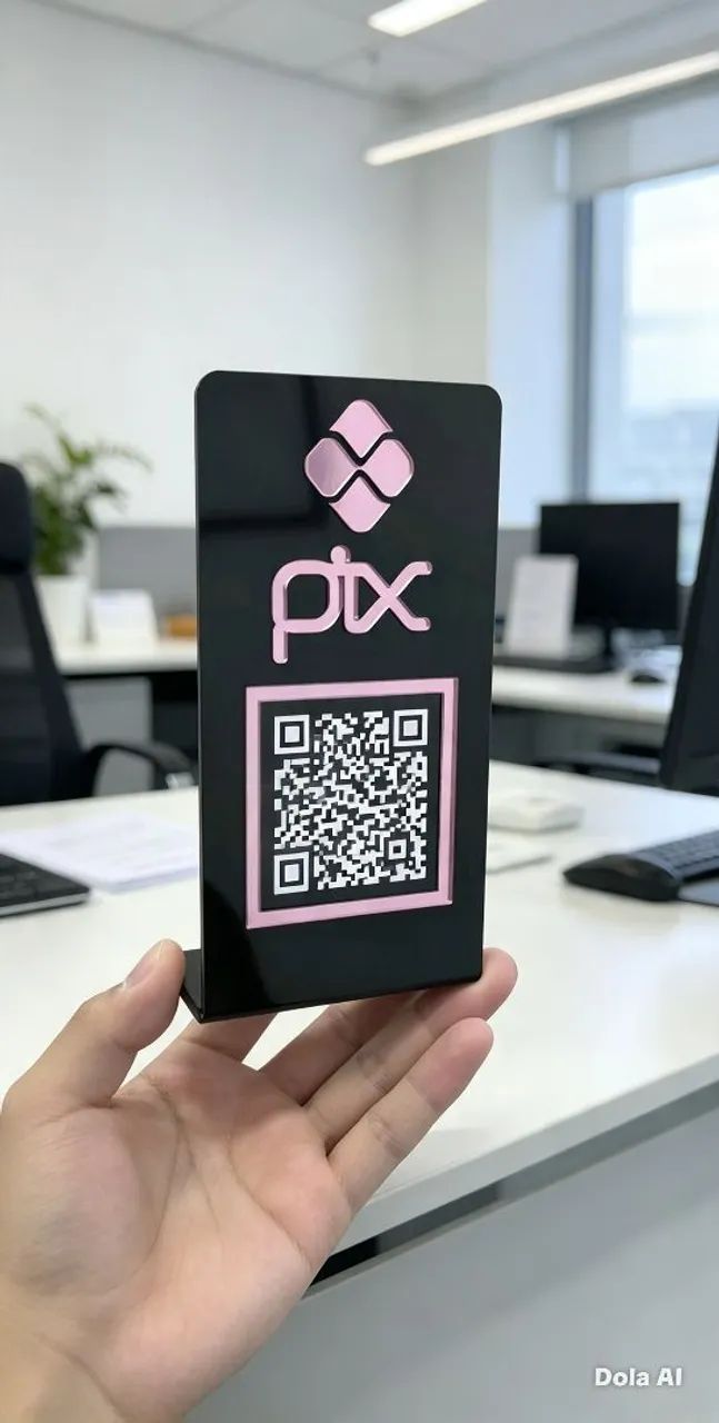 Placa de acrílico para QR Code Pix. - Foto 3