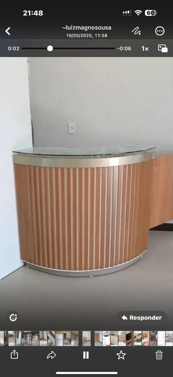 Balcao recepção led 