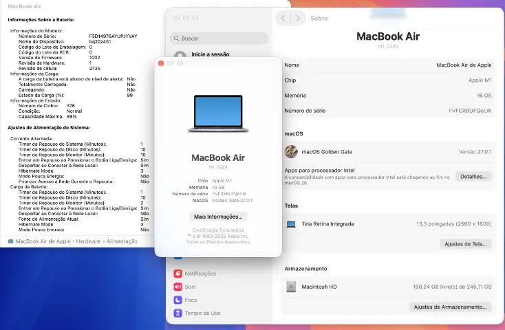 Macbook Air M1 - 2020 (M1/16g/256g) 13,3 Polegadas, Silver - Foto 2