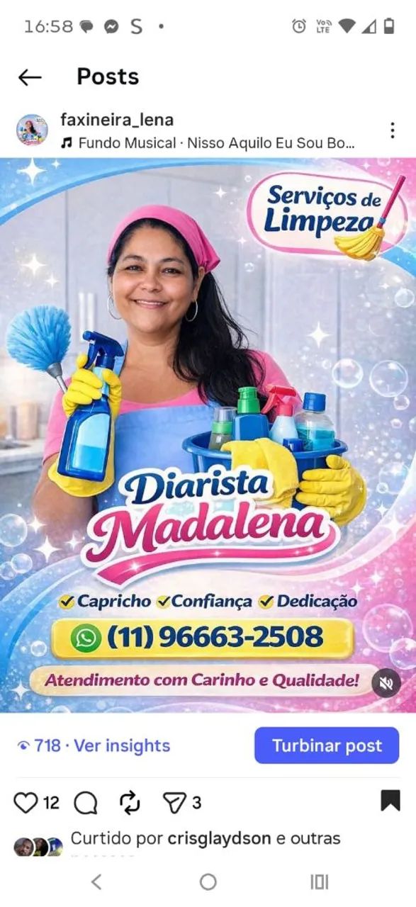 Diarista e faxineira 