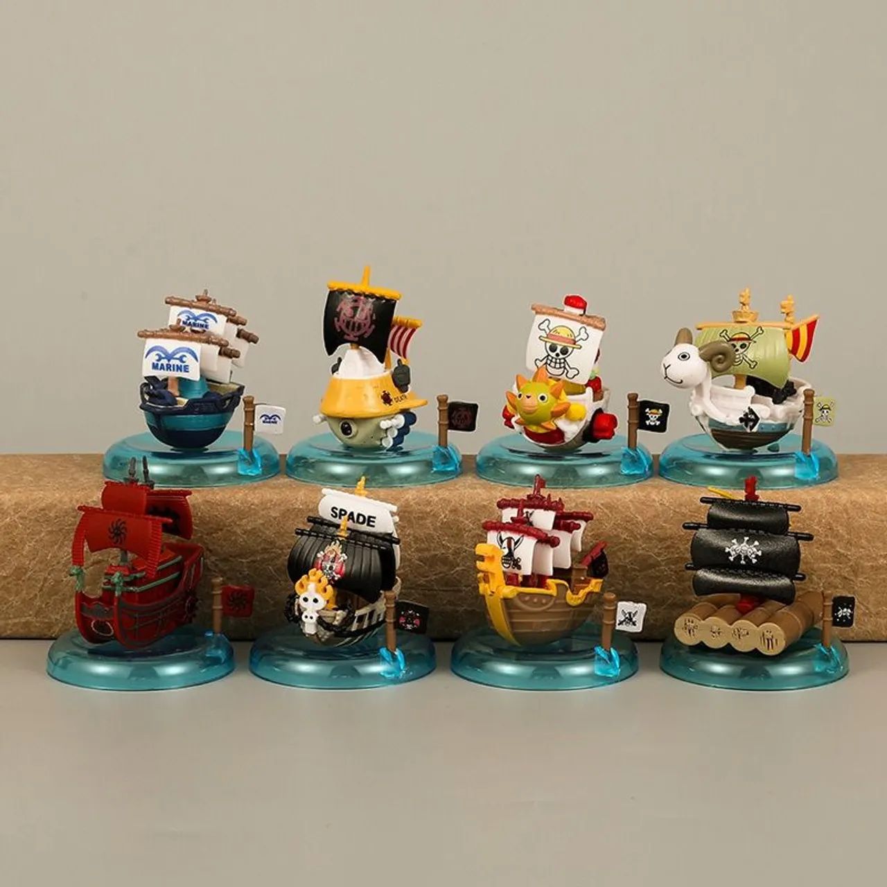 Barco Barcos Navios Jangada dos Piratas One Piece Miniatura 7,5cm