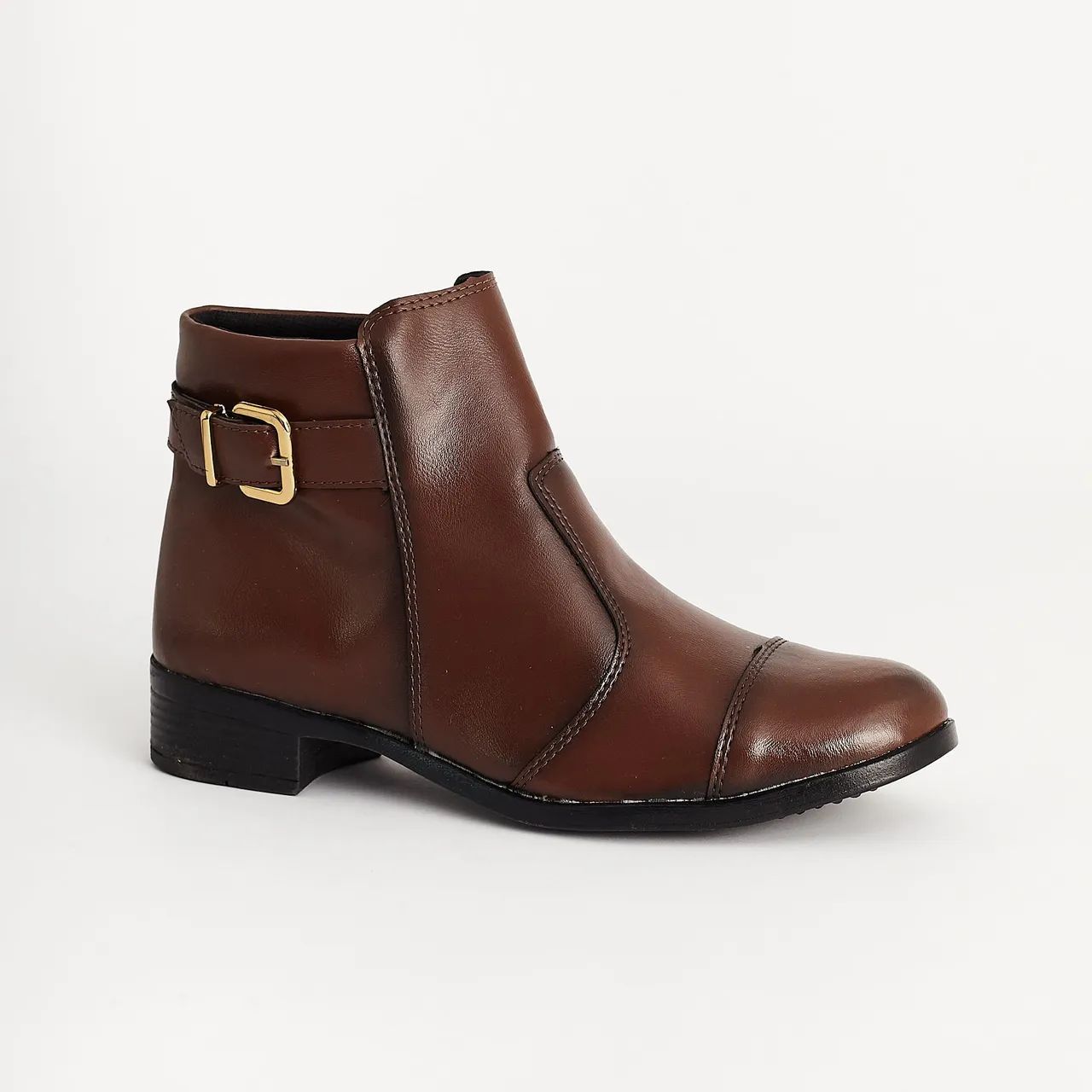 Bota Feminina Fivela - Marrom
