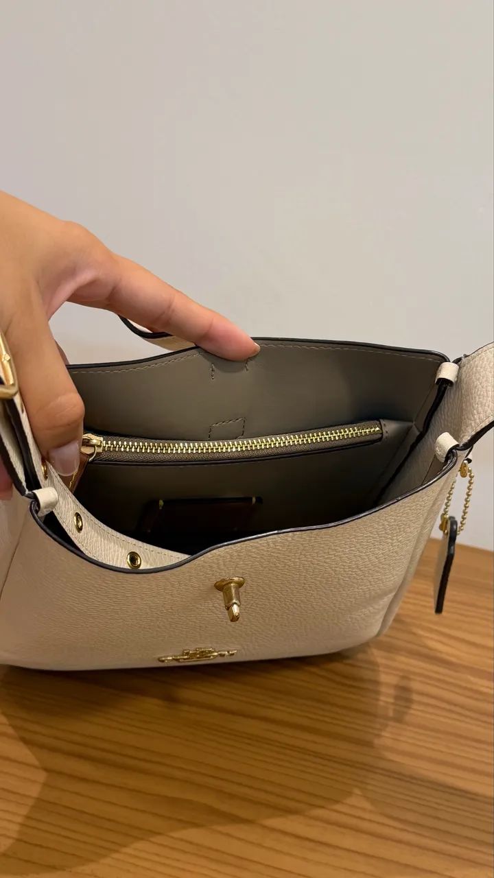 Bolsa Coach off white mini Hadley nova original  - Foto 3