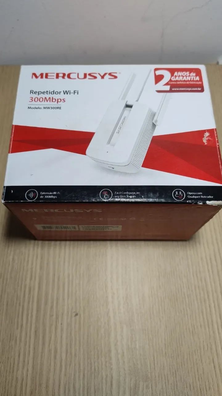 [SEMINOVO] Repetidor Wi-Fi Mercusys 300Mbps MW300RE - Completo na Caixa - Foto 2