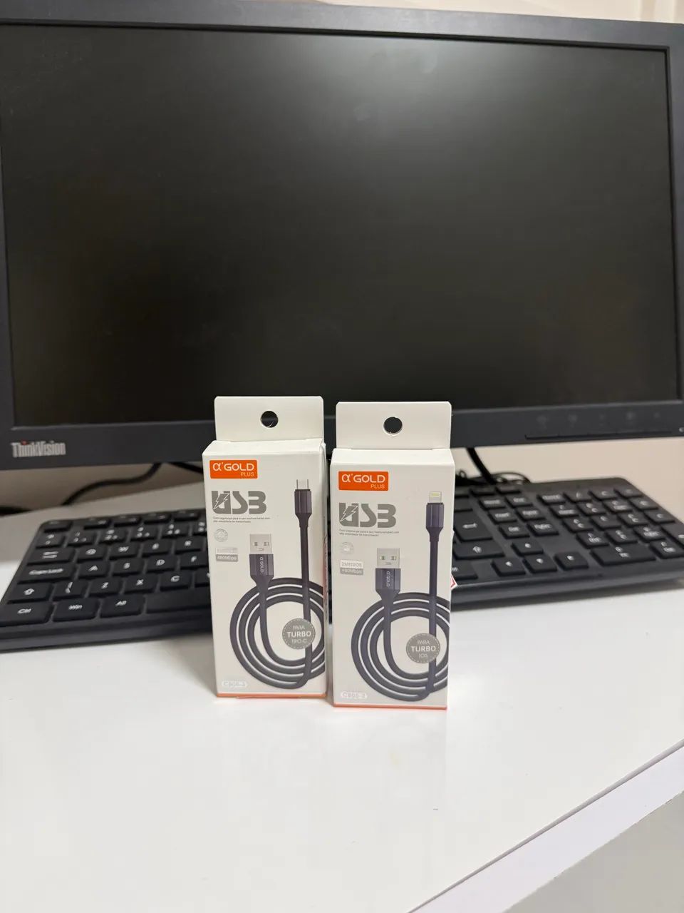Excelente Cabo GOLD  2 Metros , USB / C e USB / Lightning  - Foto 2