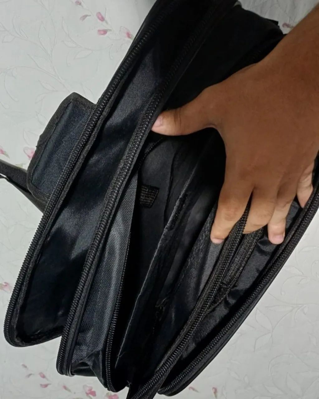 Pasta Bolsa de Ombro Executiva Notebook Maleta Social Luxo Cor Preto Arca Mega - Foto 3