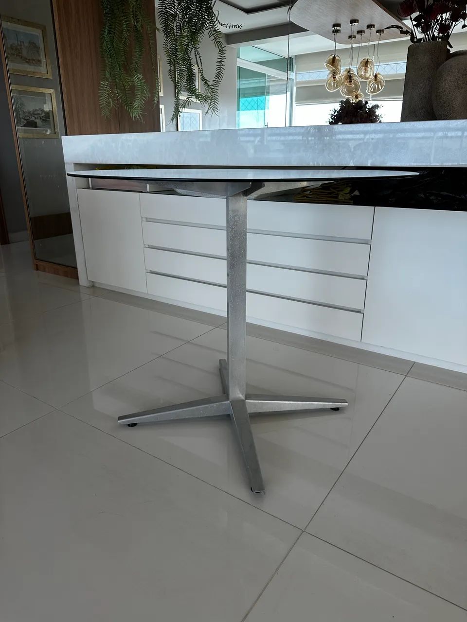 Mesa com tampo de vidro - Foto 2