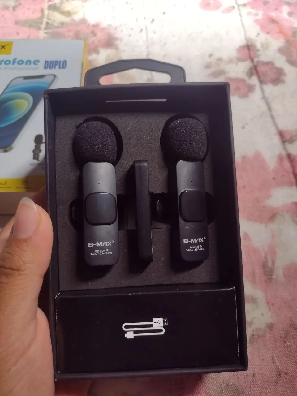 Microfone de Lapela Duplo Sem Fio B-MAX BM-221  - Foto 2
