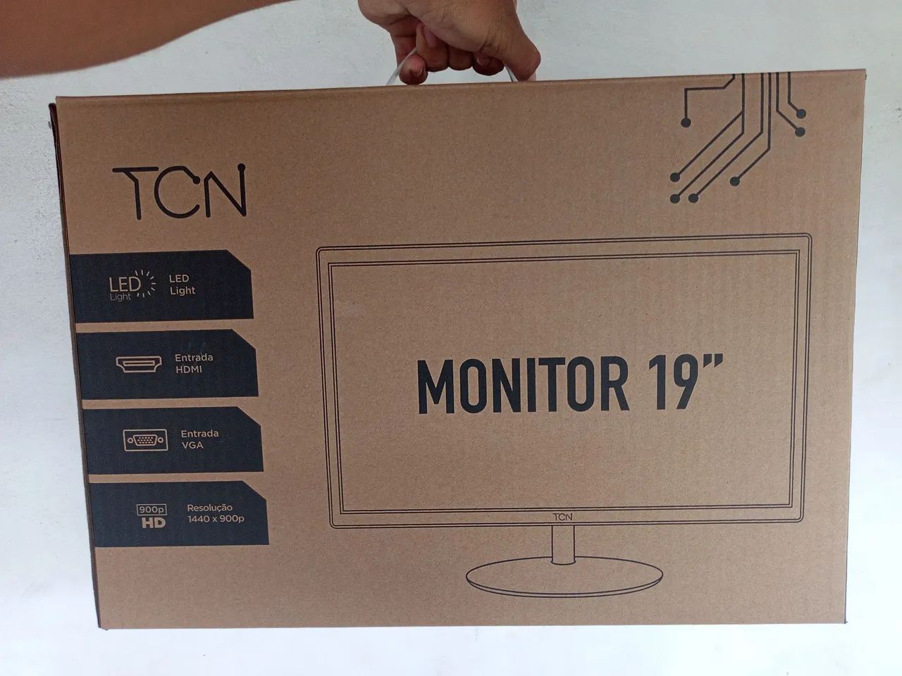 Monitor Office 19" LED HD Flat TCN, 60Hz, 5ms