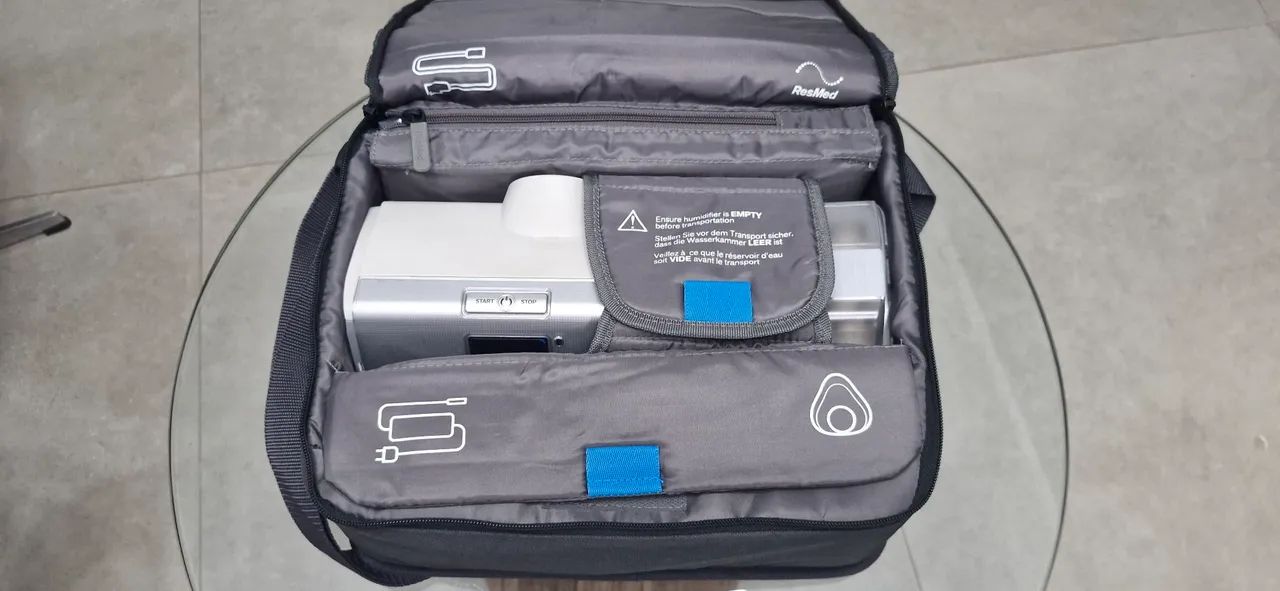 CPAP/BiPAP ResMed AirCurve 10 + Umidificador - Completo - Foto 5
