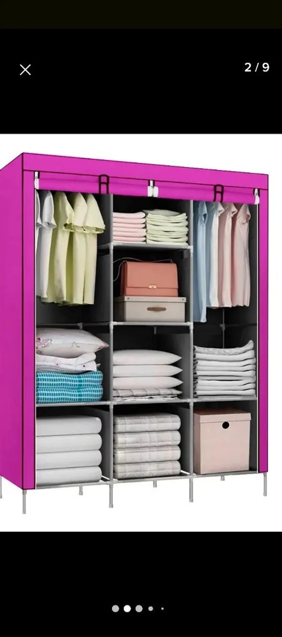 Guarda roupa portátil em perfeito estado de conservação so usei uma vez  - Foto 3