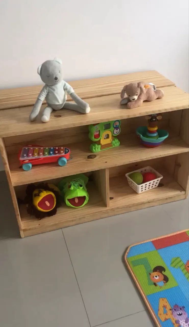 Rack Montessori com Baú em Pinus Tratado - Foto 3