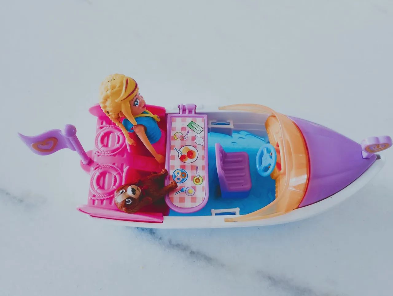 Brinquedo Boneca Polly Picket lancha - Foto 4