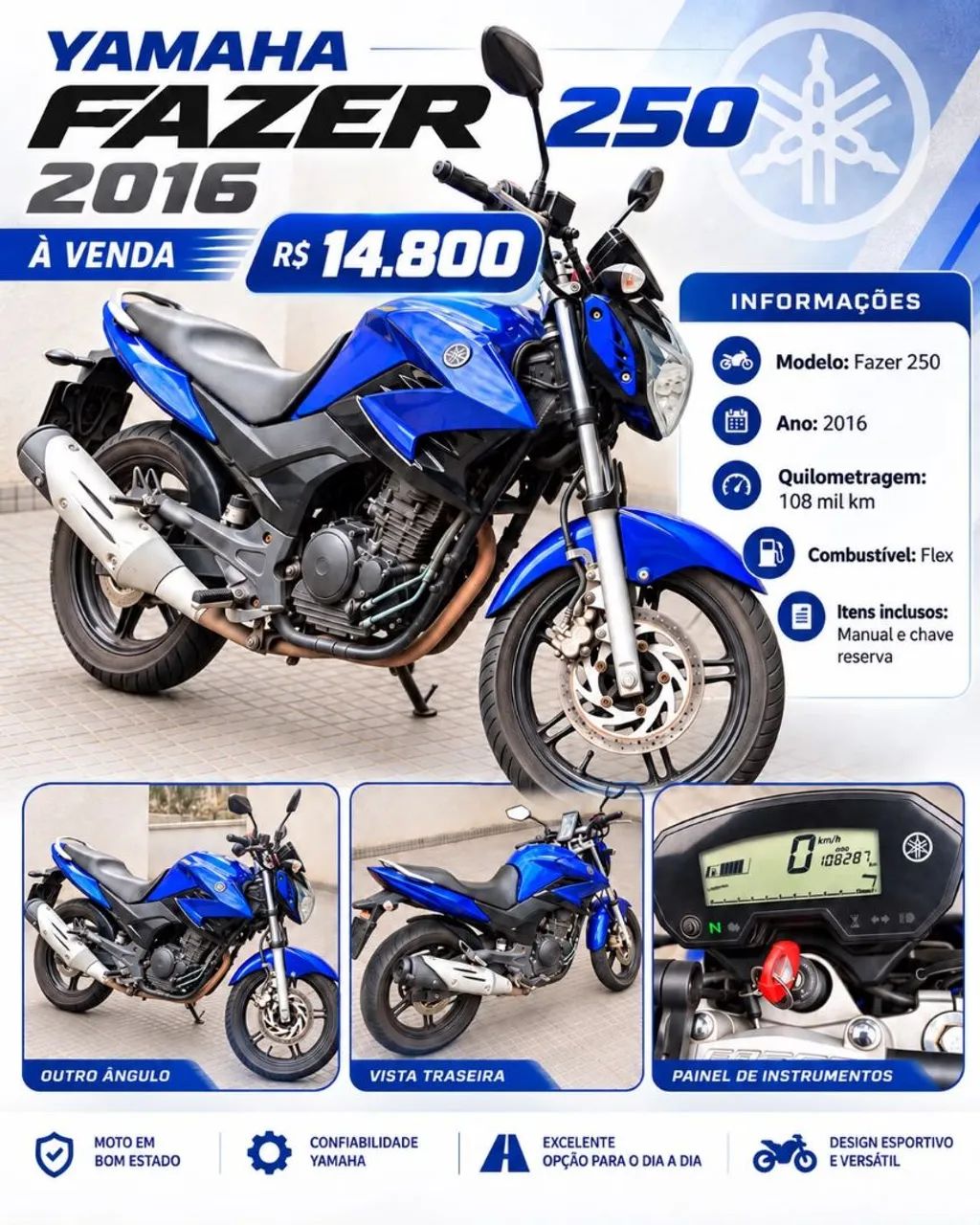 Fazer 250 blueflex 