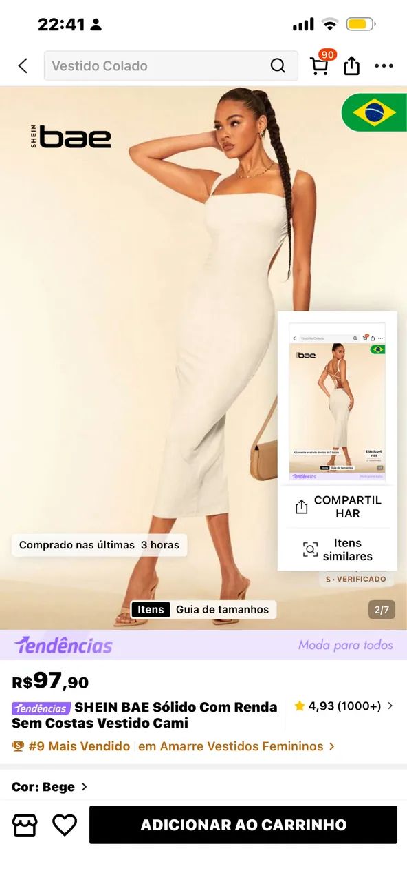 Vestido Shein 