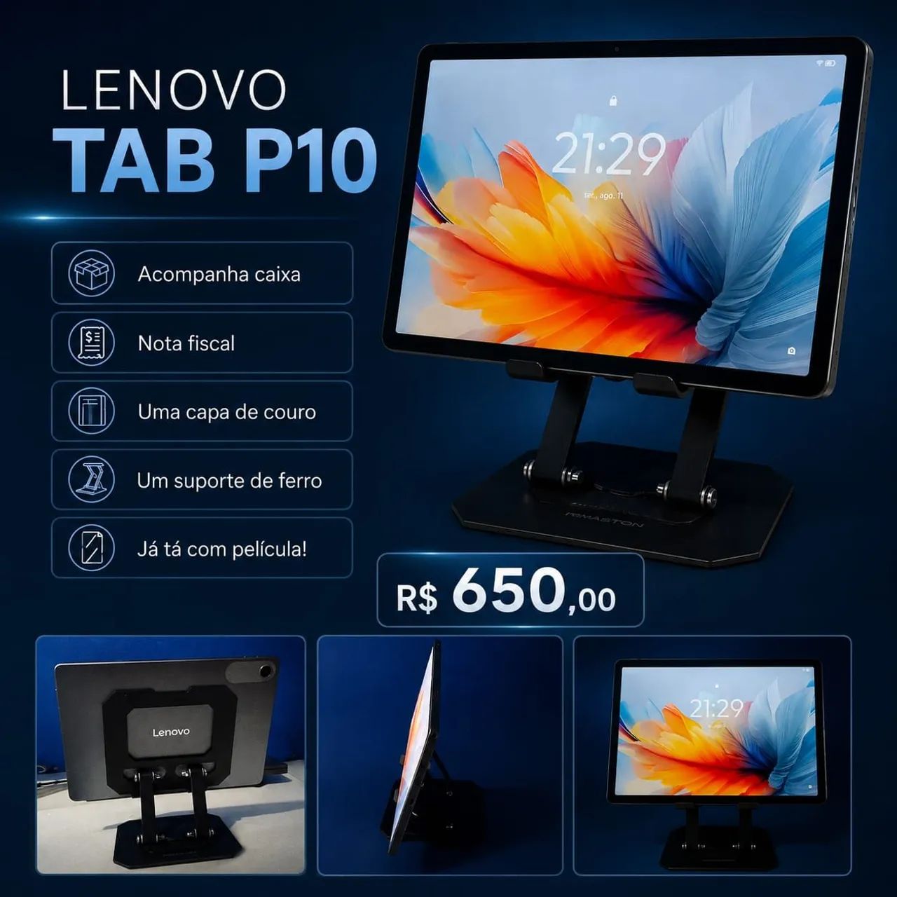 LENOVO TAB P10 valor R$650,00<br> - Foto 5