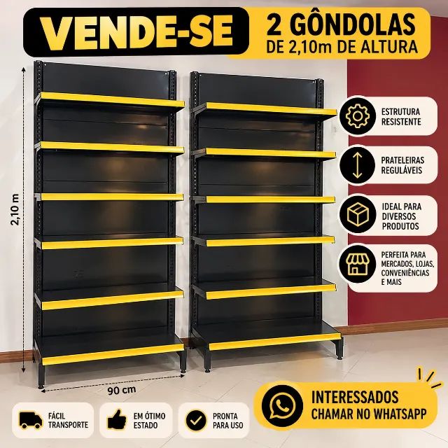 Gôndolas para minimercado/ loja