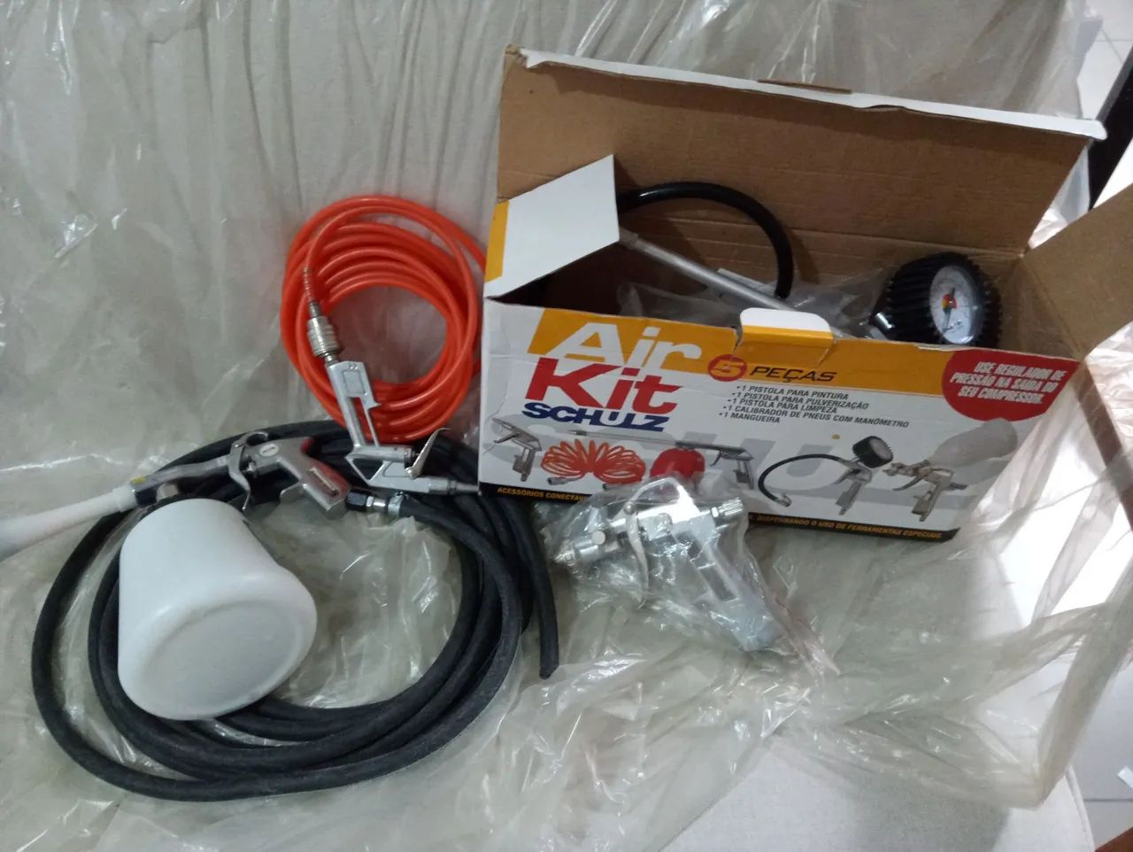 Compressor Shullz 2hp/25 litros+kit+tornador Rota. - Foto 2