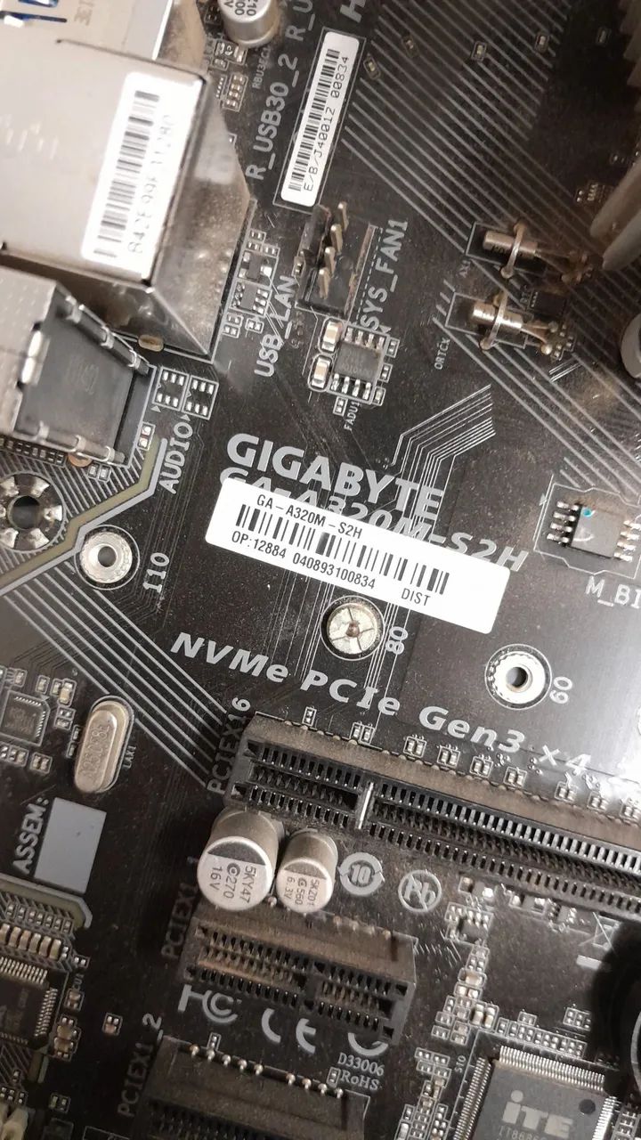 Vendo placa mãe A320M-S2H + CPU 5 3400G - Foto 2