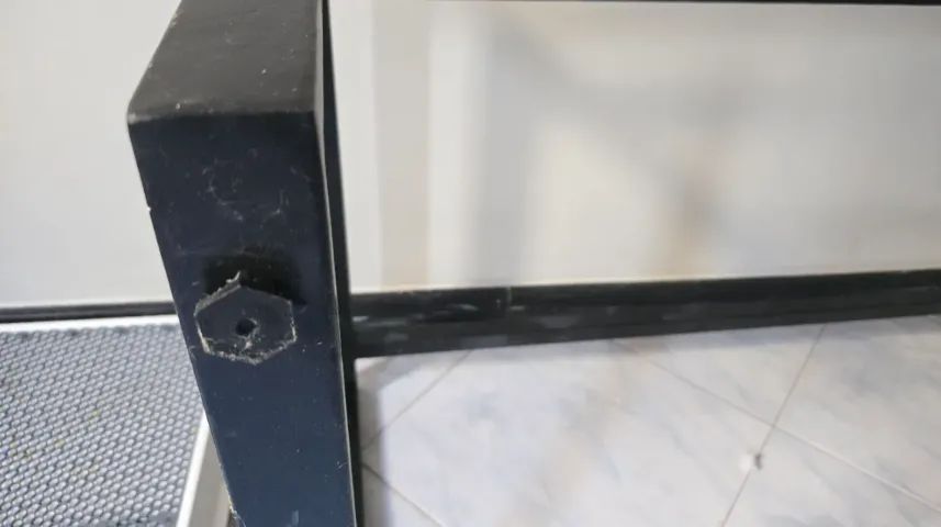 Bancada suporte de mesa expositor de metalon - Foto 4